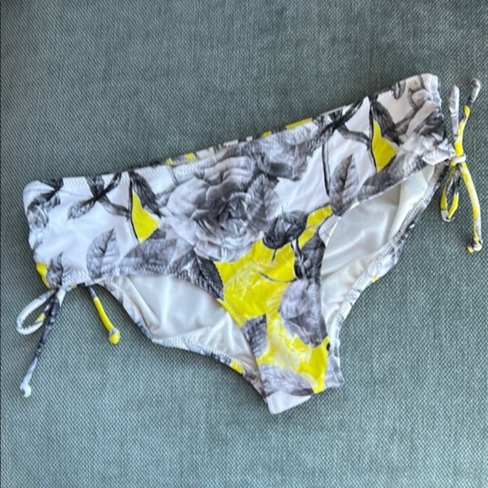 Floral Bikini Bottom with Side Ties